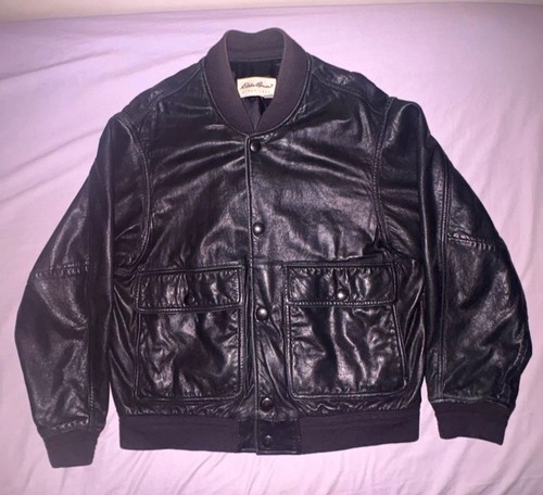 Vtg 90s eddie bauer leather - eddie,