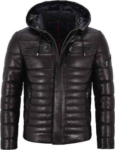 Men black genuine lambskin - men's,